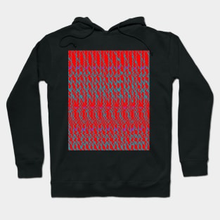 Red Zig zag pattern Hoodie